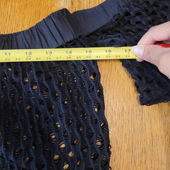 Milly cabana mesh top black off the shoulder Swimwear beach vacations petite - Picture 10 of 10